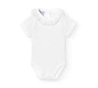 BABIDU | Body Bébé Manches Courtes Col Batiste - Body Bébé Unisexe 100% Coton au Toucher Ultra-Doux et Confortable