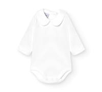 babidu, BODY COL COTON - body pour bébé - unisexe, couleur blanc, taille 12 mois