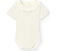 BABIDU Body Cuello Volante Manga Corta Bodie, Beige, 24 Mois Mixte bébé