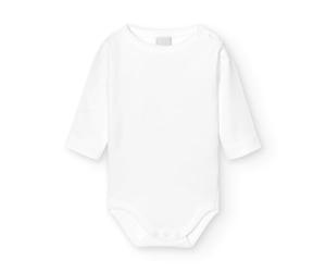 BABIDU, Body Ouvert ÉPAULE - Body pour bébé - Unisexe, Couleur Blanc, Taille 6 Mois