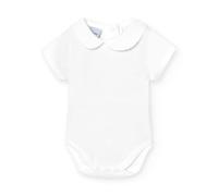 BABIDU | Body pour Bébé Manches Courtes Couleur Blanc Taille 1 Mois, 100% Fabriqué en Espagne - Body Bébé Unisexe Ultra-Doux et Produit Durable