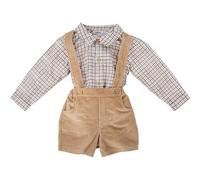BABIDU Ensemble bébé garçon deux pièces en coton, design doux et respirant, idéal pour nouveau-né, usage quotidien