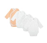 BABIDU | Lot de 4 Bodies Bébé Manches Longues - 100% Coton, Doux et Respirant - Body Mixte Garçon et Fille, Idéal pour les Jours Frais, Fabriqué en Europe