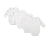 BABIDU | Lot de 4 Bodies Croisés Bébé Manches Courtes - 100% Coton, Doux et Respirant - Trousseau de Naissance Mixte Garçon et Fille, Fabriqué en Europe