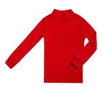 BABIDU Maillot de Corps Unisexe à col mi-Haut et col roulé pour Enfant, sous-vêtement Unisexe pour garçon et Fille de 2 à 16 Ans, Manches Longues en Coton et Polyester, Tissu Peluche Thermique