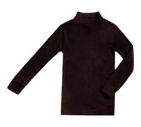 BABIDU Maillot de Corps Unisexe à col mi-Haut et col roulé pour Enfant, sous-vêtement Unisexe pour garçon et Fille de 2 à 16 Ans, Manches Longues en Coton et Polyester, Tissu Peluche Thermique