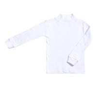 BABIDU Maillot de Corps Unisexe à col mi-Haut et col roulé pour Enfant, sous-vêtement Unisexe pour garçon et Fille de 2 à 16 Ans, Manches Longues en Coton et Polyester, Tissu Peluche Thermique