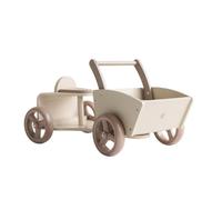 Babiem® Bakfiets Moos - Draisienne en Bois avec Bac pour Enfants dès 1 an - Inclus Carte, Enveloppe & Colis - Stimule Motricité & Activité - Off White