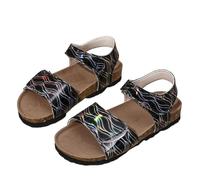 Babies Chaussures pour Filles- Sandale Orthopedique D'été Décontractées Grandes Tailles en Liège à Imprimés ColoréS Confortables Plage Et Les Activités De Plein Air Base