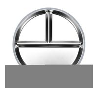 Babies Plate, Stainless Steel Dinnerware, Heat Resistant Non Stick Tray, Divided Metal Dish Design, Kids Dishes for Vegetables, Fruits, Meat, Home, and Mealtime, 9.25x9.25x1.18 inches
