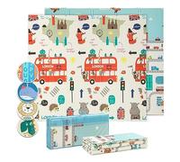 Babify Tapis d Eveille Bebe, Tapis Bebe Mousse Epais, Tapis de Jeu Doux et Rembourré sans BPA, Antidérapant, Tapis de Jeux Bebe Réversible, Tapis d'Eveil Bebe en Mousse Facile à Nettoyer