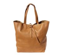 Babila Leder Sac fourre-tout en cuir italien véritable pour femme - Taille L - 30 x 15 x 35 cm - Design minimaliste - Fermeture à lacets - Fabriqué à la main à Florence - Non doublé - Marron