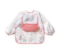 Babinet D'alimentation Pour Bébé, Bib À Manches Longues Avec Poche De Capture De Silicone, Bibs D'alimentation Imperméables, 43x36x38cm, Imperméable Et Résistant Aux Taches, Facile À Nettoyer, Pour Le