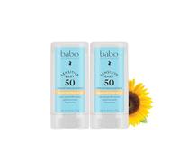 Babo Botanicals Baby Face Mineral Sunscreen Stick SPF 50 Fragrance-Free, Unscented, 2 Count