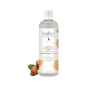 Babo Botanicals Sensitive Baby Fragrance Free Bubble Bath, shampoing et shampoing 3 en 1 - Avec beurre de karité biologique, huile de coco, calendula et coq - Certifié végétalien et CEE - 15 ml