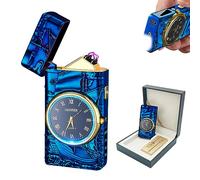 BABOBIU Briquet électrique plasma - Étanche - Coupe-vent - Arc électrique - Avec boîte cadeau - Pour la fête des pères, Noël, un anniversaire - Bleu