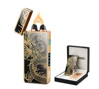 BABOBIU Briquet électrique plasma rechargeable USB sans flamme coupe-vent avec arc haute puissance pour bougies, encens, feux d'artifice (dragon)