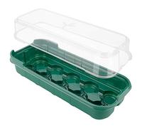 Babody Lot de 6 plateaux de semis, mini plateaux robustes pour rebord de fenêtre avec couvercle en dôme, plateaux de culture pour serre et mini propagateur pour la croissance des graines (10 cellules