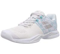 BABOLAT Propulse Blast Indoor W, Chaussures de Tennis Femme, White/Blue Stream, 40.5 EU