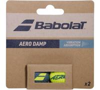 Babolat Aero Damp Lot de 2 amortisseurs de vibrations pour tennis Gris/vert/jaune