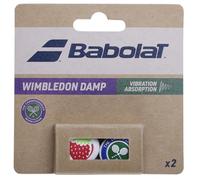 Babolat - Antivibrateur pour Raquettes Modèle Wimbledon Damp, Lot de 2, Couleurs Rouge/Blanc & Vert/Violet, Taille Unique, Absorption Maximale des Vibrations du Cordage
