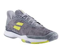 Babolat, Chaussures de Tennis Homme Jet Tere All Court, Maintien, Amorti, Technologie Active Flexion, Semelle Respirante Ortholite, Marque Française, Grey/Aero, 44,5 EU