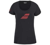 Babolat Femmes T-Shirt Exercise Flag Tee Noir-Rouge XS