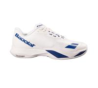 Babolat Jet Mach 4 Chaussures toutes surfaces Hommes - crème, bleu foncé
