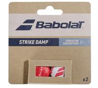 Babolat - Lot de 2 Grips Modèle Strike Damp, pour Raquettes modèle Pure Strike, Antivibrateur Rouge, Taille Unique, Absorption Maximale des Vibrations, Accessoire Tennis