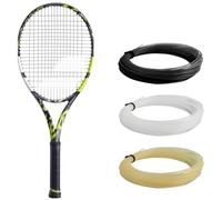 Babolat Pure Aero Raquette de Tennis (7e génération) - Cordée avec 16 g White Babolat Syn Gut à Tension Moyenne