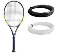 Babolat Pure Aero Raquette de tennis - 9e génération (poignée de 11,4 cm) - Cordée avec Babolat Syn Gut blanc de 16 g à tension moyenne