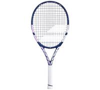 Babolat Pure Drive Junior 25 Fille, Raquette de Tennis Enfant 1m30 - 1m40, Cordée - Taille 00 Bleu Marine/Rose/Blanc