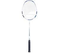 Babolat - Raquette de Badminton Modèle Satelite Rise, Grip 2 Couleur Bleu/Blanc, en Composite, Idéale pour Joueurs Cherchant Précision et Performance, Poids Léger, Tamis Élargi pour Frappes Précises