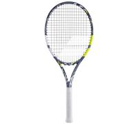 Babolat - Raquette de Tennis Adulte Evo Aero Lite Cordée - Idéale pour Progresser - Puissance et Maniabilité - Cadre Aérodynamique Spin Alpha - Grip 0 Syntec Evo - Marque Française - Gris/Jaune