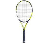 Babolat - Raquette de Tennis, Boost Aero Cordée, Taille Unique, Noir/Jaune, Graphite, Compatible Tous Niveaux, Légèreté et Puissance Optimale pour Performance et Progression