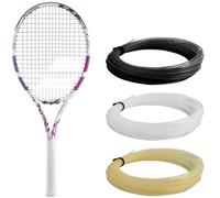 Babolat - Raquette de Tennis, Evo Aero Lite Pink Cordée, Taille Adulte, Couleur Rose, Matière Graphite, Idéale pour Juniors, Légère et Maniable, Parfaite pour la Progression
