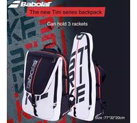 Babolat-Sac À Dos De Tennis D'origine,Wimbledon Pure Wim,3 Raquettes De Tennis,Compartiment Pour Chaussures Séparées,Sac De Plage -Blanc Noir