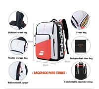Babolat-Sac À Dos De Tennis Professionnel,Pure Strike,Aero Rafa,Raquettes De Badminton,Sac À Dos Pour 2-3 Raquettes -Pure Strike