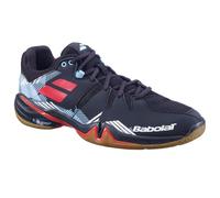 Babolat Shadow Spirit M, Chaussures de Badminton Shadow Spirit pour Homme - Pratique Intense - Maintien et Amorti - Semelle Respirante Ortholite - Marque Française - Black/Tomato Red, Homme