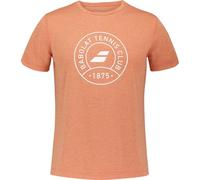 Babolat, Tee-Shirt Graphique Homme à Manches Courtes et col Rond modèle Exercise Tee Shirt, Taille M, Couleur Orange, 100% Coton, Confort Optimal pour Le Sport et Les Loisirs