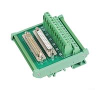 babominimer Adaptateur de bornier DB25 mâle vers femelle pour montage sur rail DIN D-Sub 25 broches Interface carte de dérivation 0,7 A FR4 PCB Vert