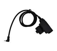 babominimer Adaptateur de câble PTT Push to Talk U94 pour casque Z-Tactic, compatible avec BaoFeng et pour talkie-walkie Kenwood, noir (moteur A)