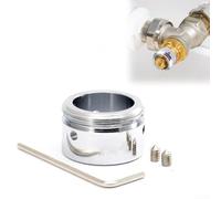 babominimer Adaptateur de vanne de chauffage en acier inoxydable M30 x 1,5 pour vannes thermostatiques RA, 22 mm ID, résistant à l'érosion avec clé hexagonale et vis (B)