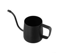 babominimer Arrosoir en acier inoxydable à long bec 250 ml/350 ml pour plantes d'intérieur avec buse en col de cygne, mini pot d'arrosage noir pour plantes grasses et (250 ml)