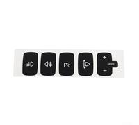 babominimer Autocollant de réparation pour bouton de phare antibrouillard intérieur de voiture compatible avec Croma 2005-2011, superposition en vinyle noir avec lettrage blanc pour restaurer les