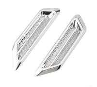 babominimer Autocollant décoratif pour grille d'aération latérale de voiture - Placage ABS - 17 x 4,3 cm - Noir/blanc/rouge/argenté/chrome - Aucun perçage nécessaire - Pour faciliter le montage