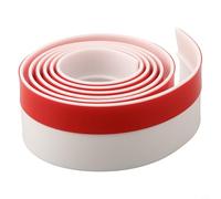 babominimer Bande d'étanchéité en PVC pour bas de porte - 1 m - Insonorisant et étanche - Pour porte intérieure et extérieure - Blanc/gris/marron (blanc)