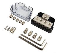 babominimer Bloc de distribution d'alimentation audio de voiture 1 entrée/2 sorties 4 GA à 8 GA, 1 entrée/3 sorties 0 GA à 4 GA, 1 entrée/4 sorties 0GA vers 4 GA en alliage de zinc ABS pour