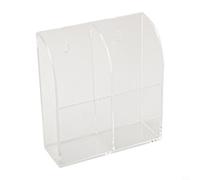 babominimer Boîte de rangement murale en acrylique pour télécommandes et climatisation avec options simple, double, triple grille, gain de place (double grille)