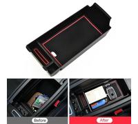 babominimer Boîte de rangement pour accoudoir central pour - Classe A W177 Classe B W247 CLA C118 GLA H247 2019-2021, organiseur intérieur en plastique ABS noir mat avec compact